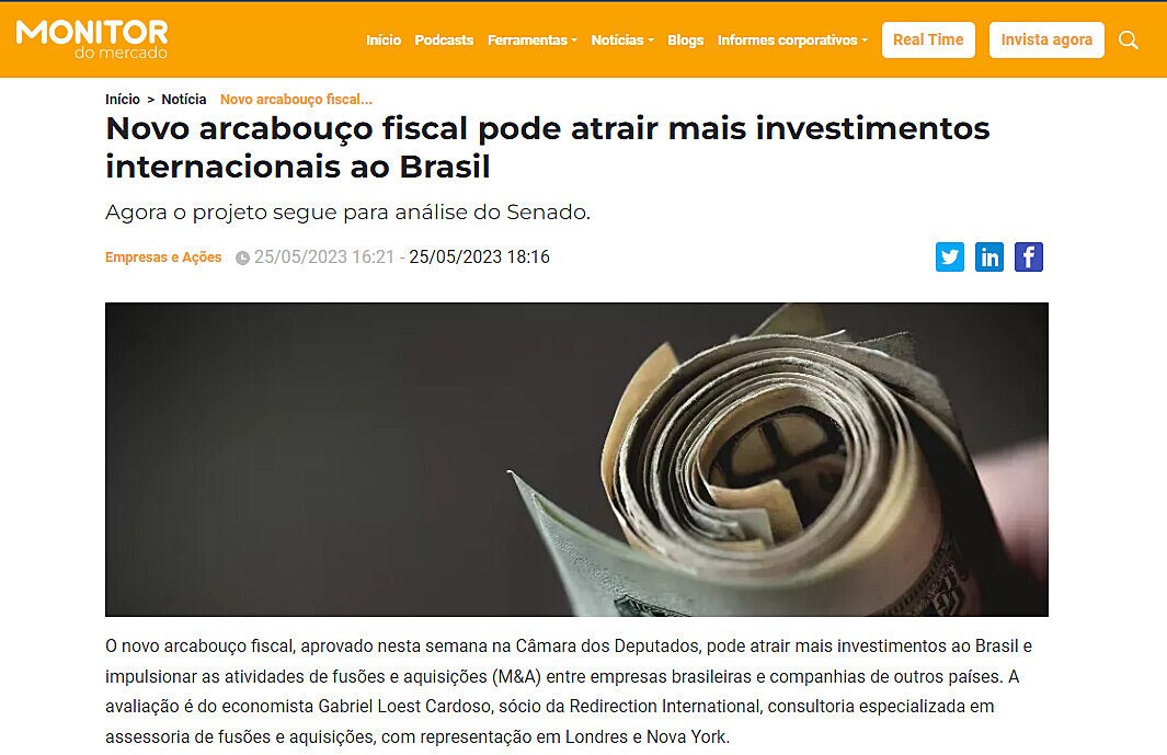 Novo arcabouo fiscal pode atrair mais investimentos internacionais ao Brasil